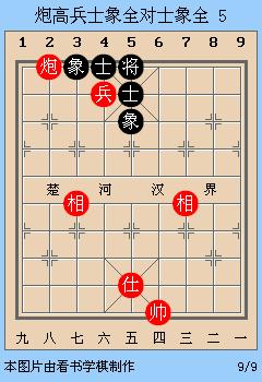 1炮1兵能赢士象全？跟胡荣华特大学残局：炮高兵士象全必胜士象全