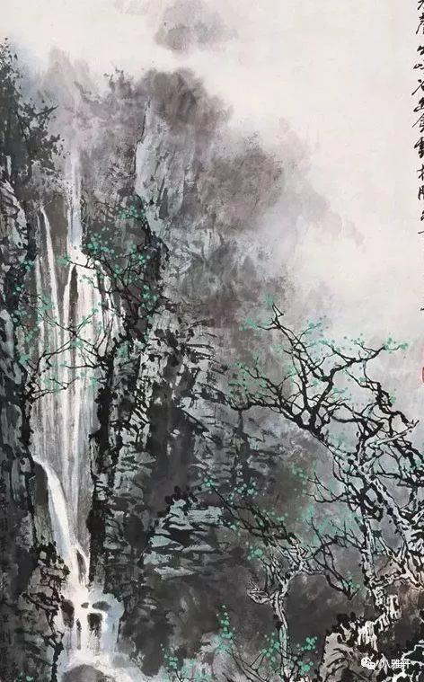 现代山水画名家竖幅作品欣赏,寓意好的庭院名家山水画欣赏