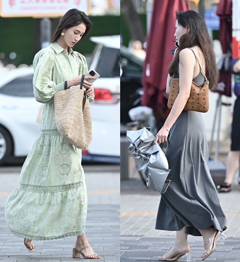 女生出门这样穿时尚减龄又撩人,被北京街拍惊艳到都是名媛范