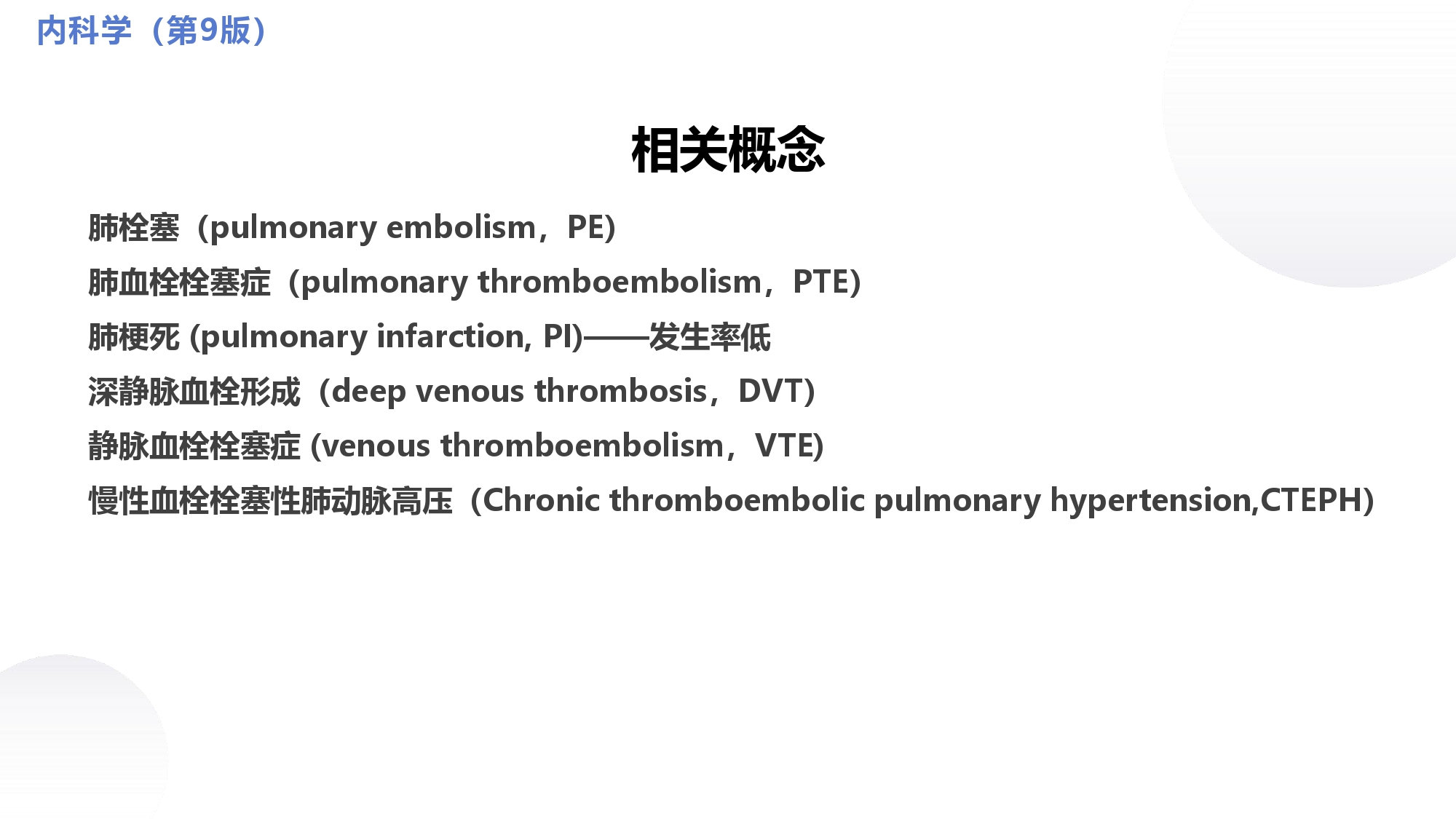 呼吸内科临床诊治精要,肺血栓栓塞症的病理生理