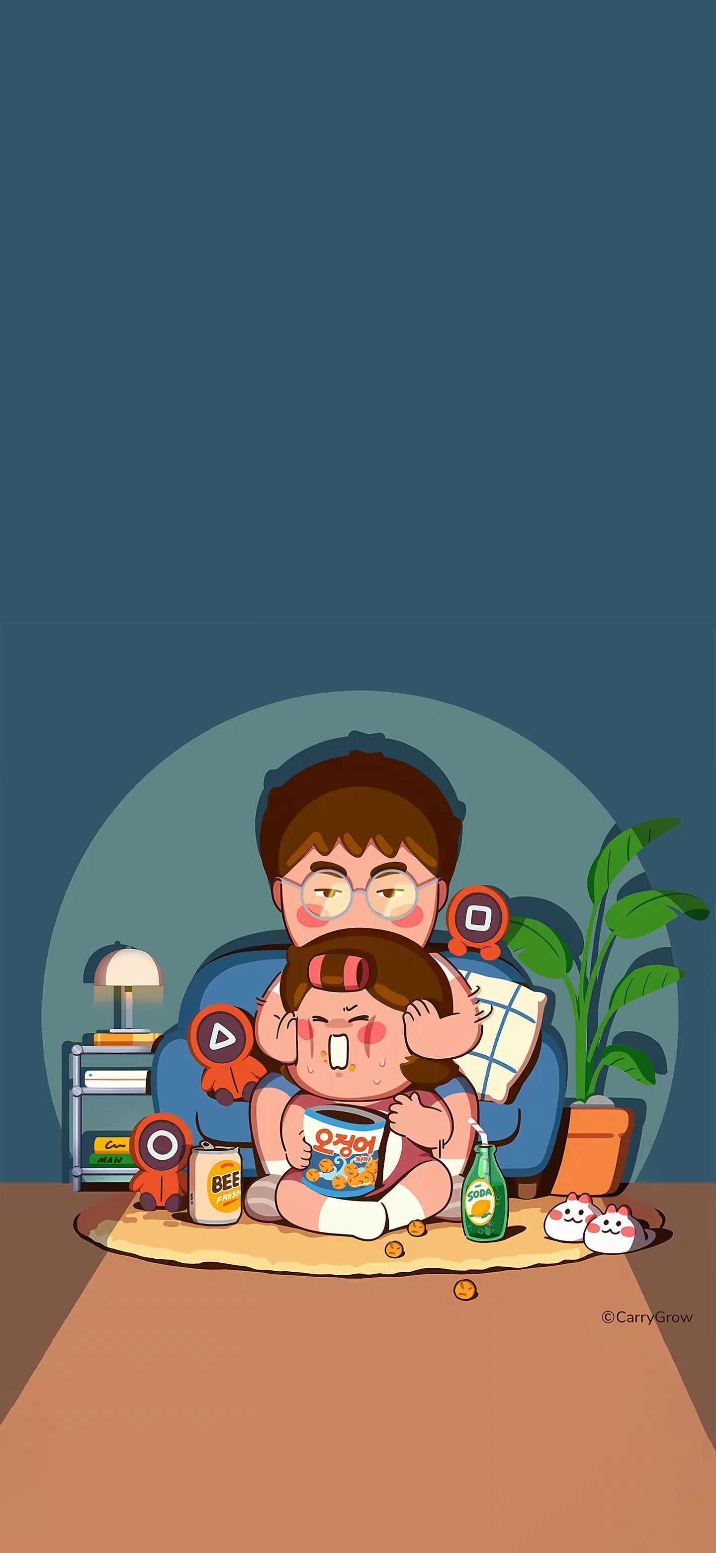 卡通情侣高清壁纸,手机壁纸卡通情侣图片全屏