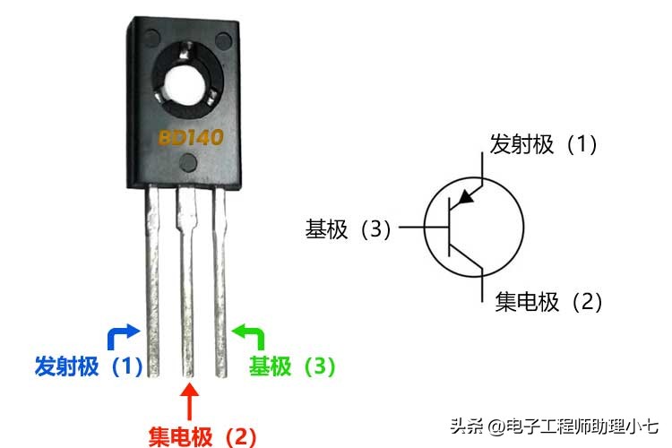 2n3904三极管实物引脚识别图,bd139和bd140稳压电路