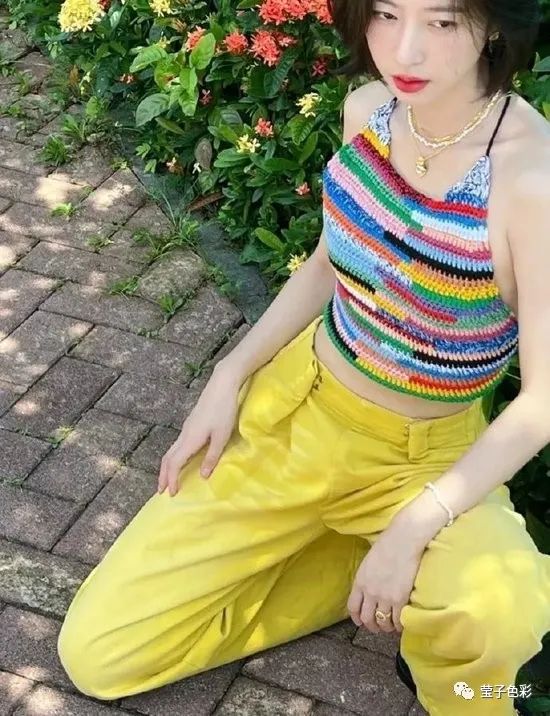 多巴胺男士短袖,春季流行多巴胺穿搭