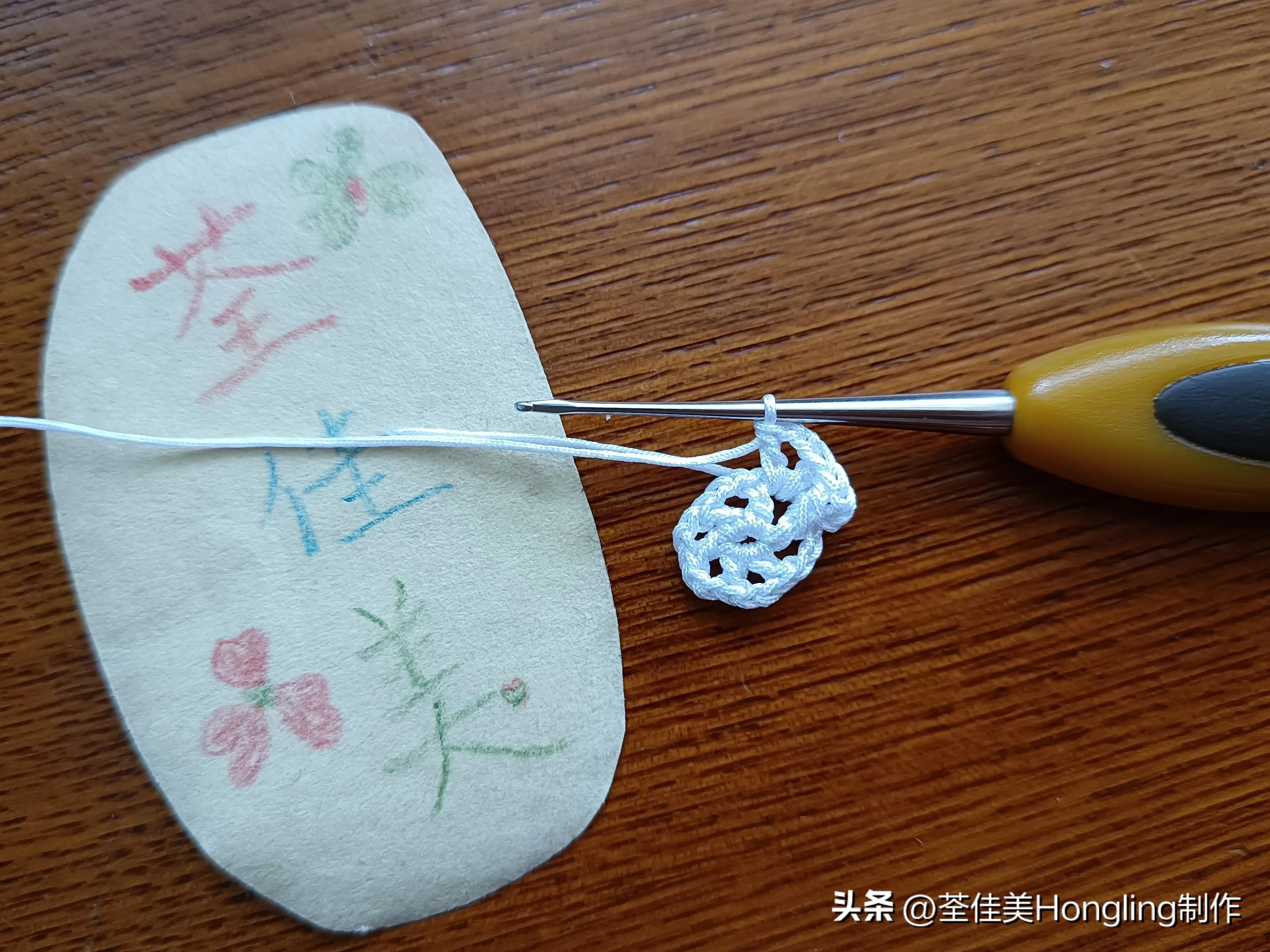 钩针钩织网格花样视频教程,钩针钩织菱形网格花样视频教程