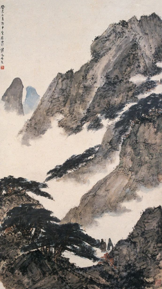 傅抱石山水画100幅欣赏,傅抱石山水画100幅高清图欣赏