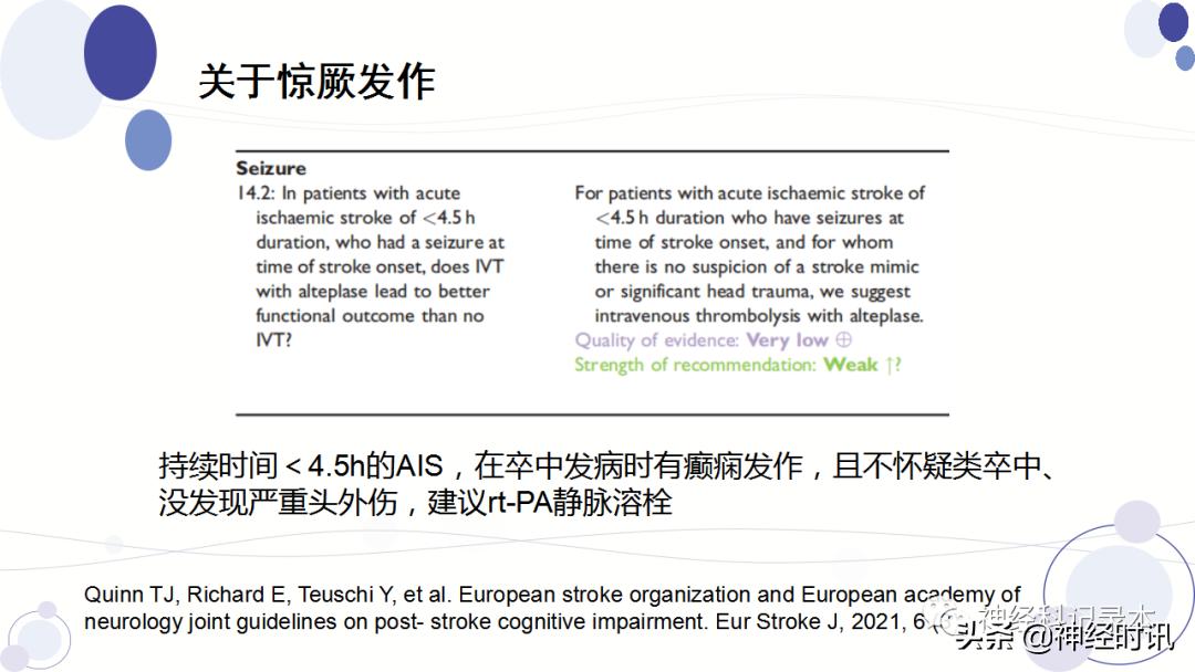 关于急性缺血性卒中静脉溶栓决策的若干问题