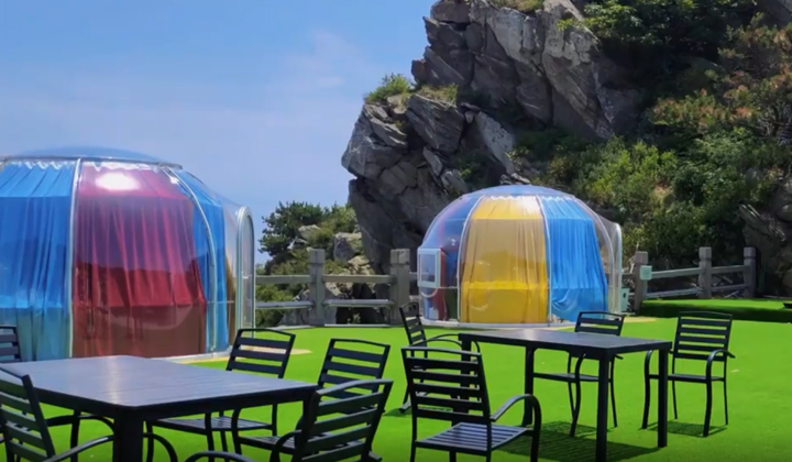 爆火观景民宿,能隔热星空房网红民宿