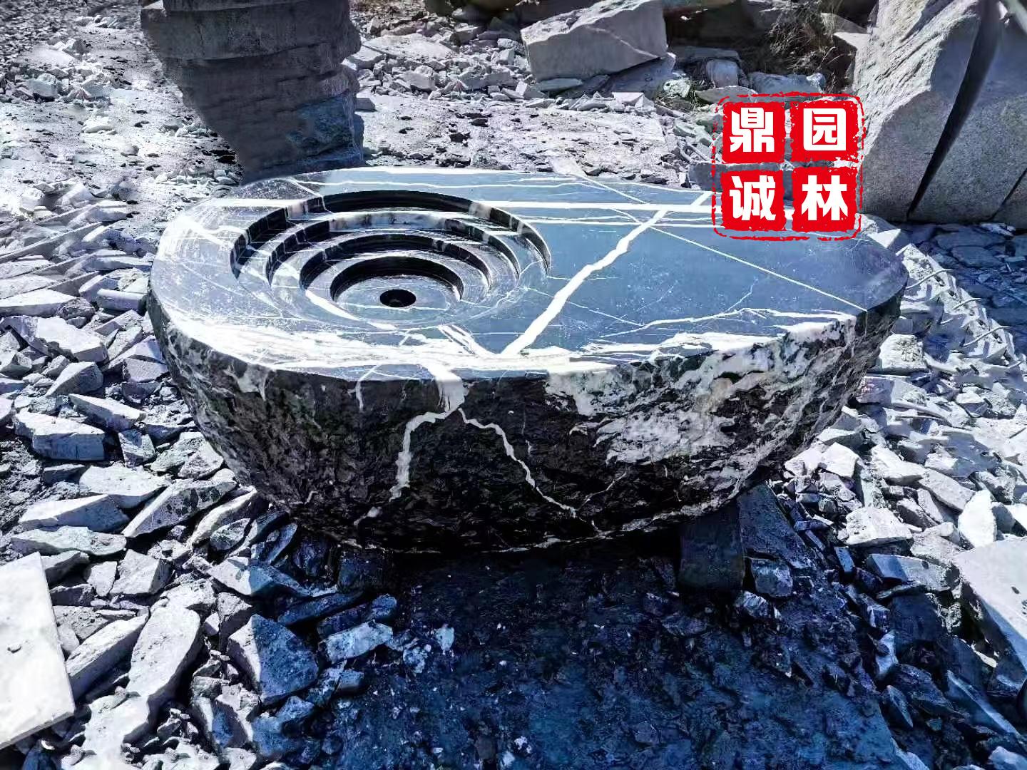 黑山石水钵造型设计,黑山石水钵图片大全