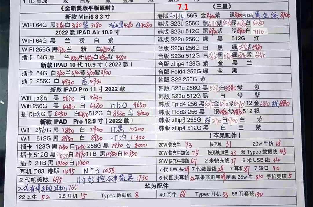 华强北远望手机市场批发报价单,华强北今日二手苹果手机报价单