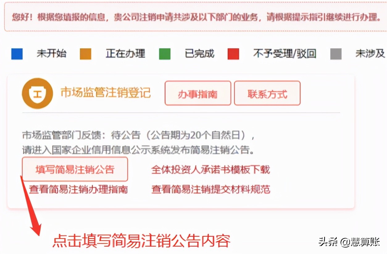 公司简易注销网上办理流程及费用,公司注销简易注销网上流程