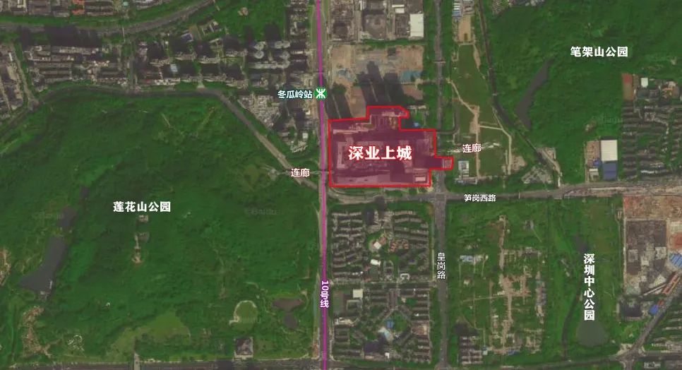 深业上城公寓,深业上城到笔架山的桥