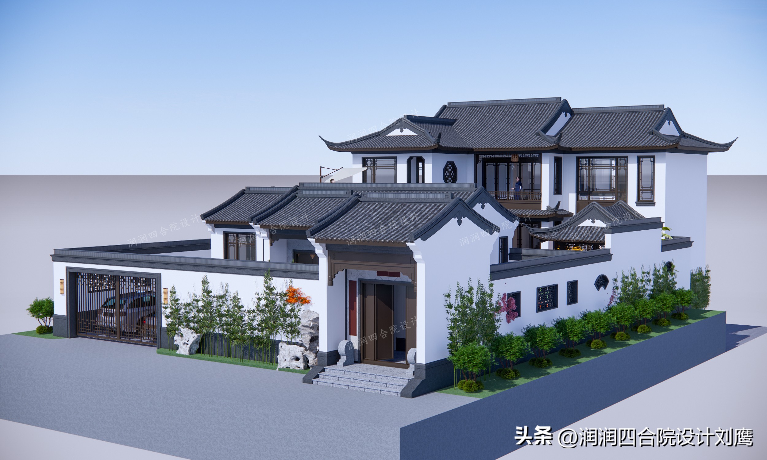 2000平米中式四合院别墅设计,苏式四合院别墅设计图