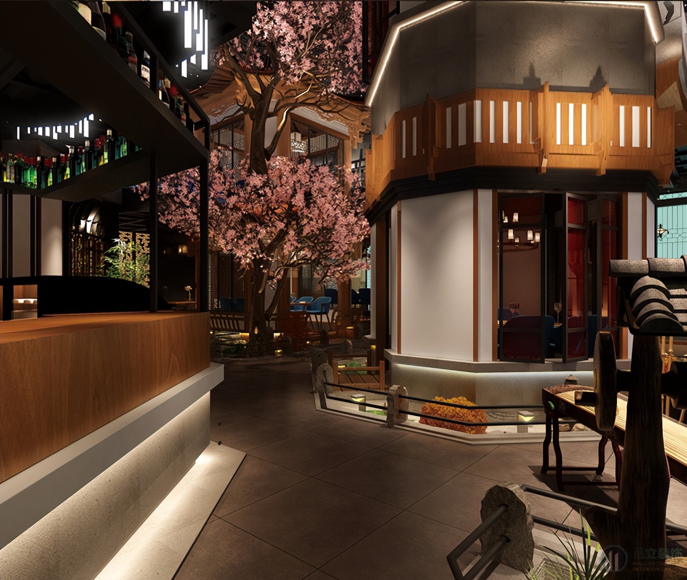 200平单层烧烤店装修,300平烧烤店创意装修设计方案