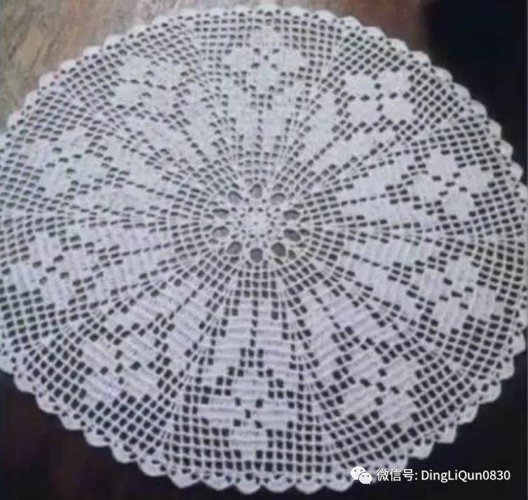 针织桌布图案大全图解,编织桌布图案花边