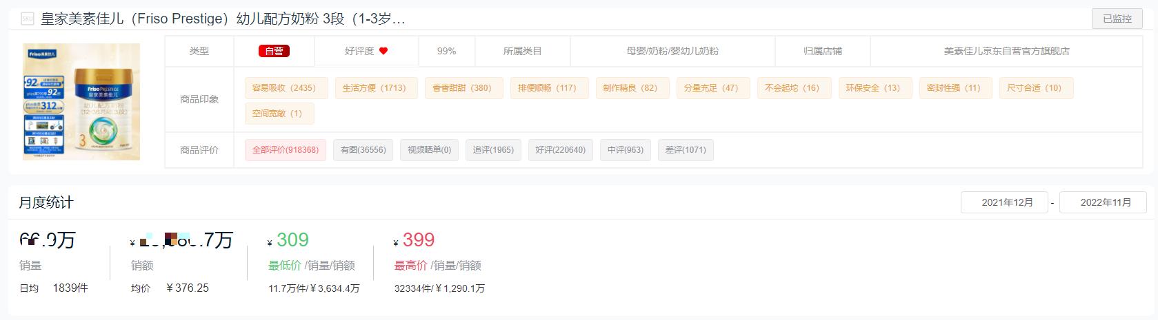 国产奶粉十大销量排名,2020年高端奶粉销量排名