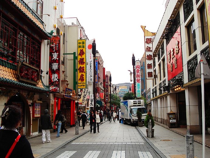 日本唐人街游玩,日本横滨山下公园风景