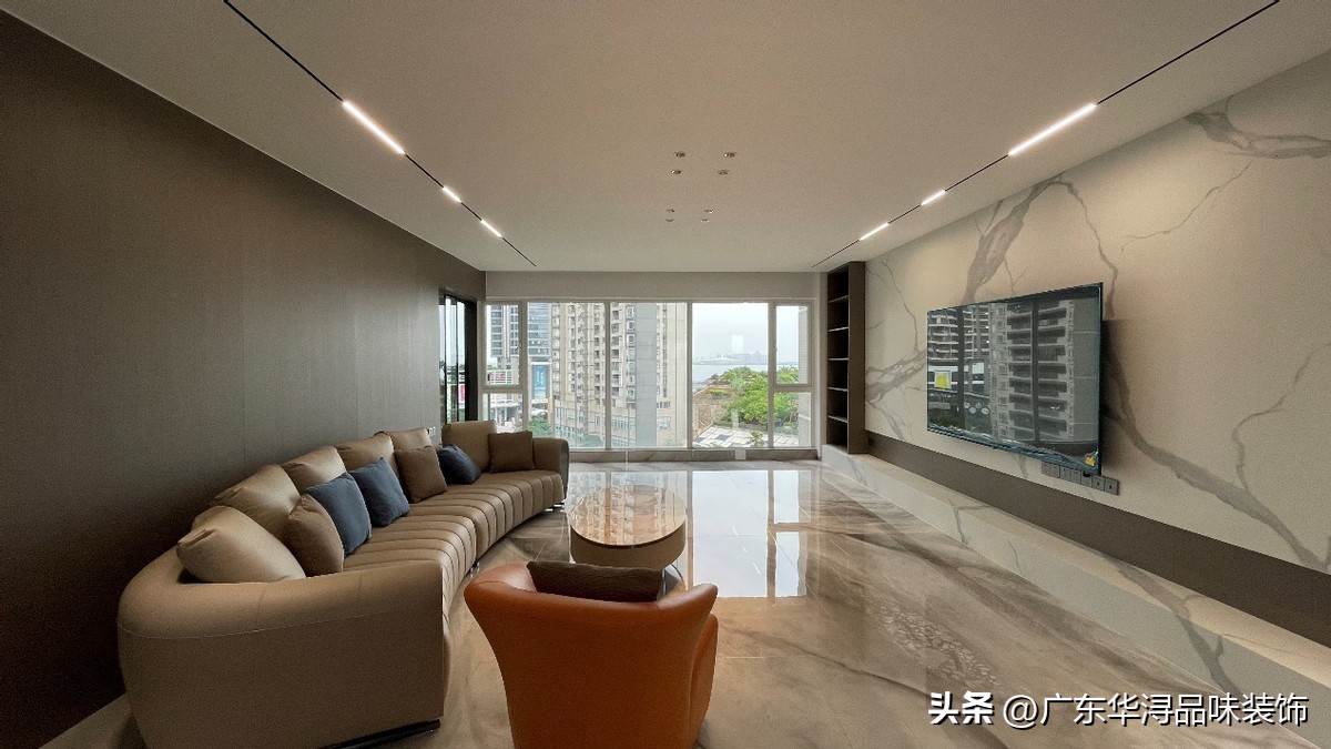 现代轻奢黑白灰风格全屋搭配110平,112平轻奢风灰色简约系