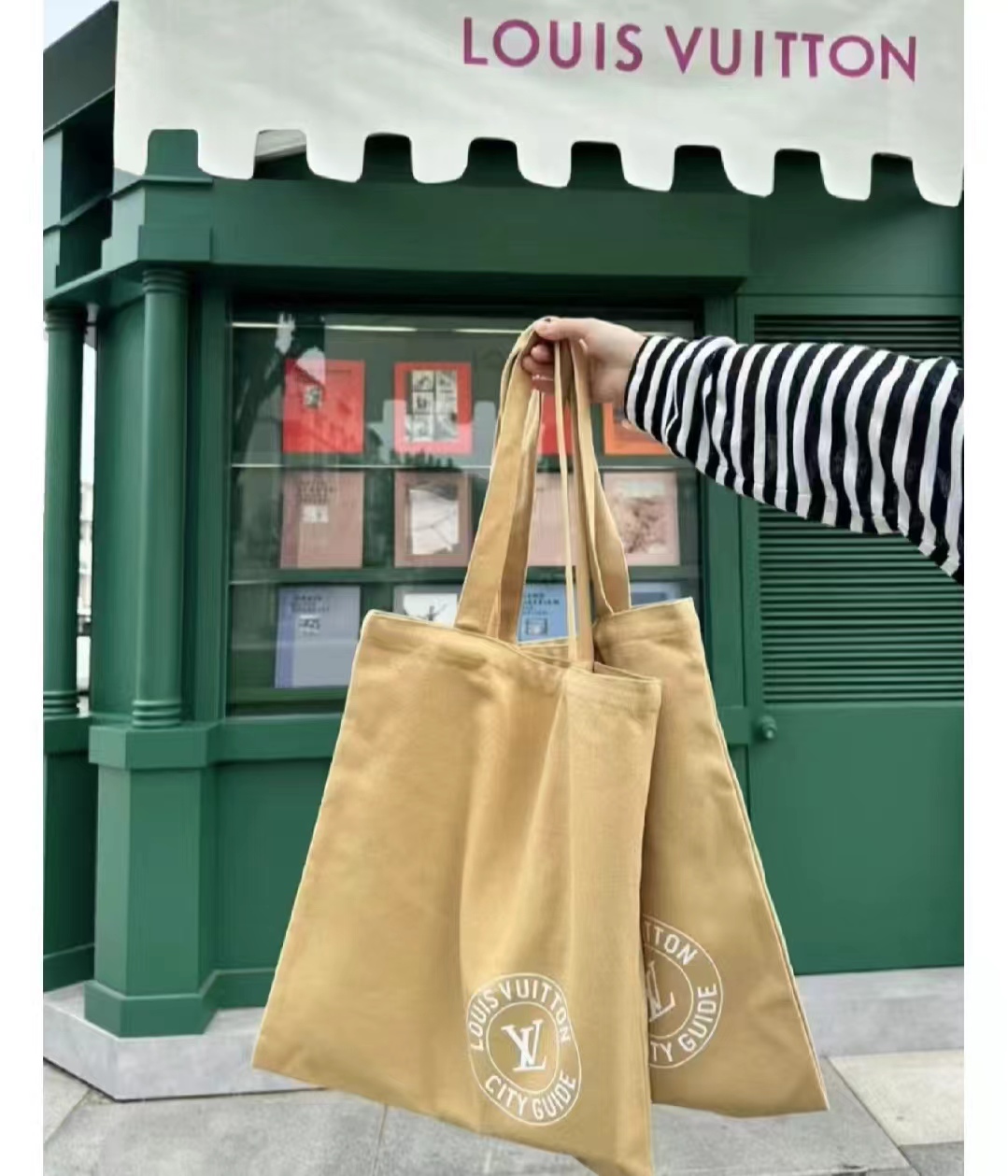 lv购物袋搭配衣服,lv帆布包穿搭