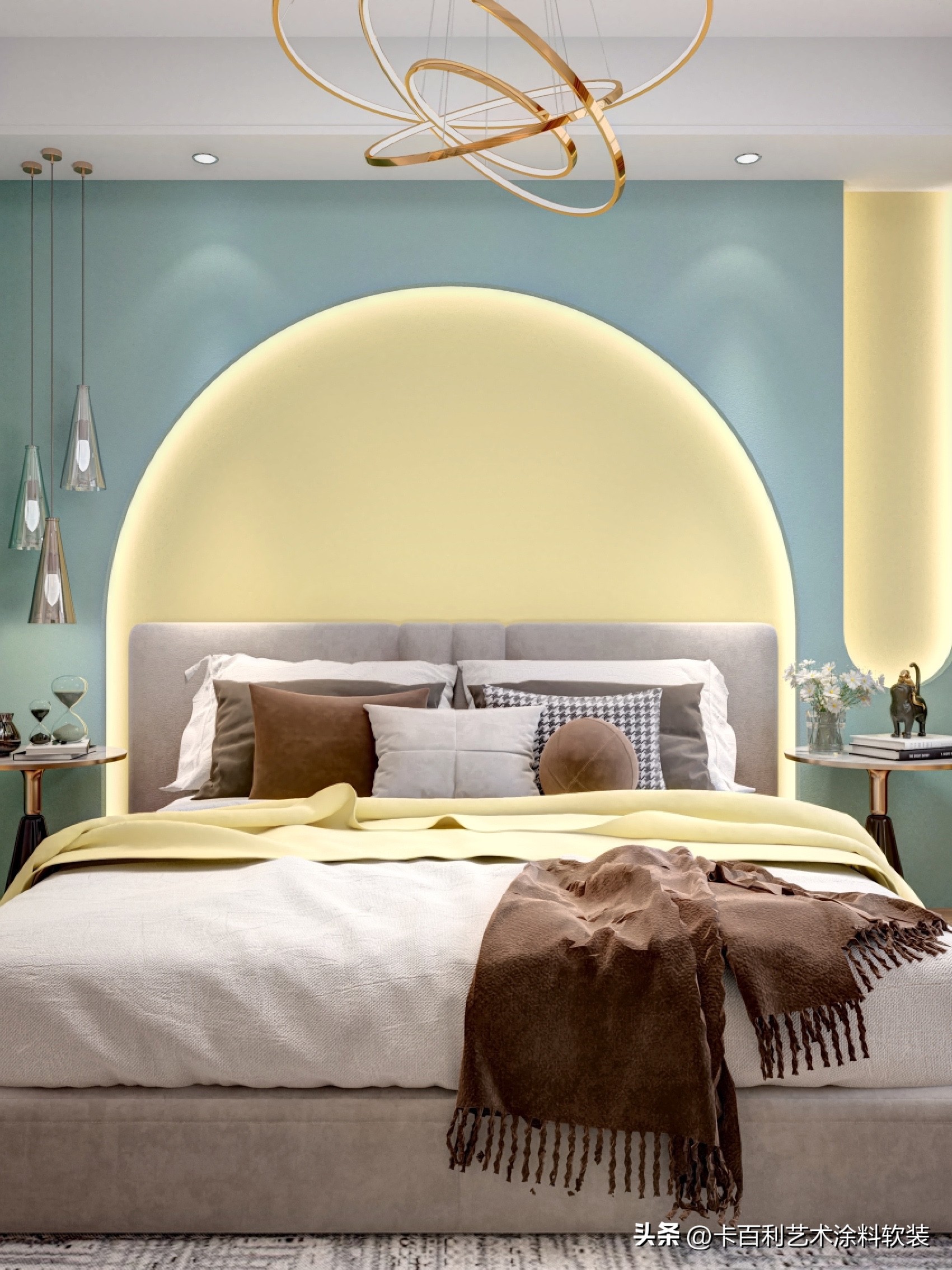 马卡龙色墙漆效果图,马卡龙涂料经典三色