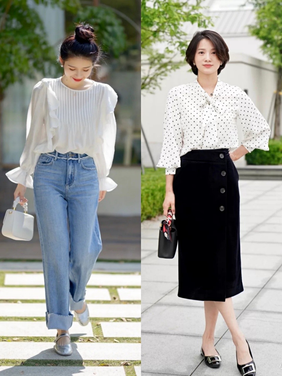早秋衬衫这样穿简约时髦超撩人,长袖子衬衫怎么穿好看又有范