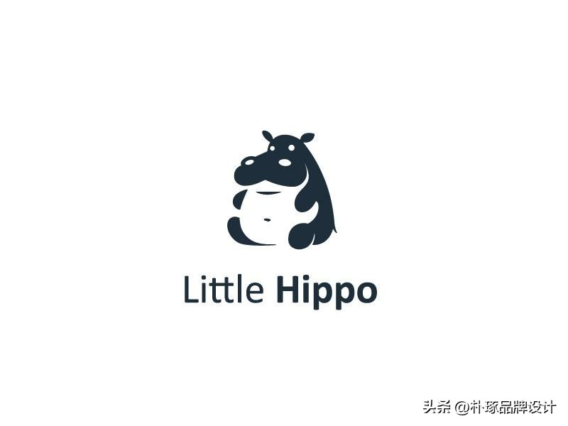 张开血盆大嘴IP动物形象河马元素logo创意集锦