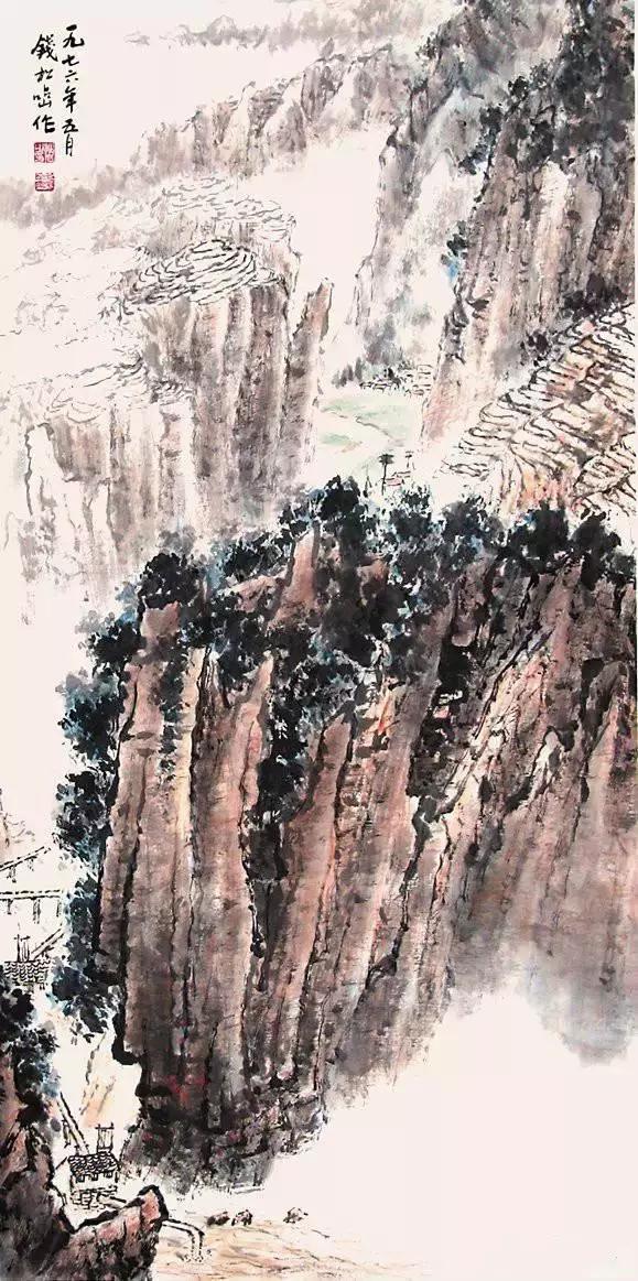 金陵山水画名画欣赏,金陵五大家诗意山水画欣赏