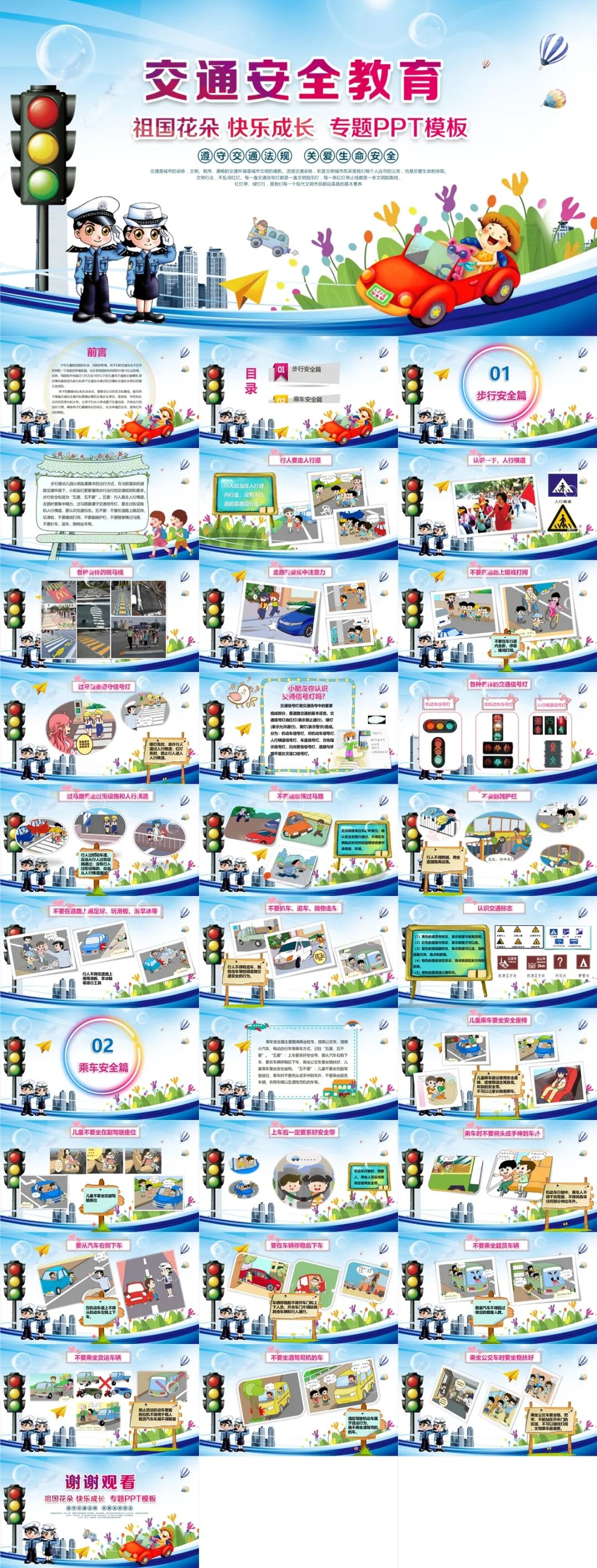 交通安全主题ppt免费,交通安全主题ppt背景图片