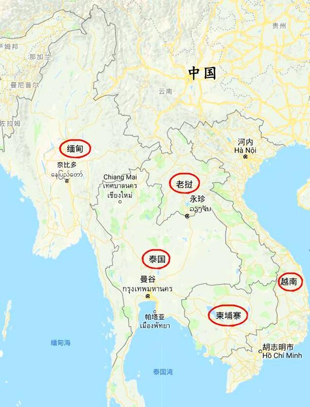 缅甸和越南是邻国吗,越南是泰国邻国吗