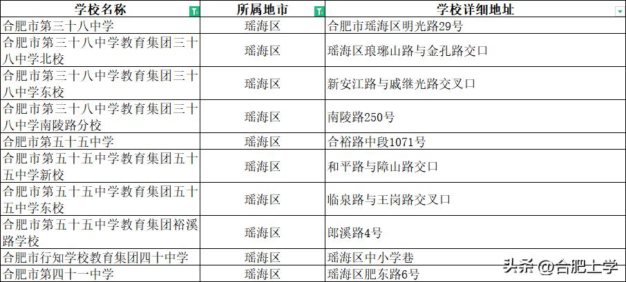 合肥各区优质小学,2020年合肥市重点小学排名