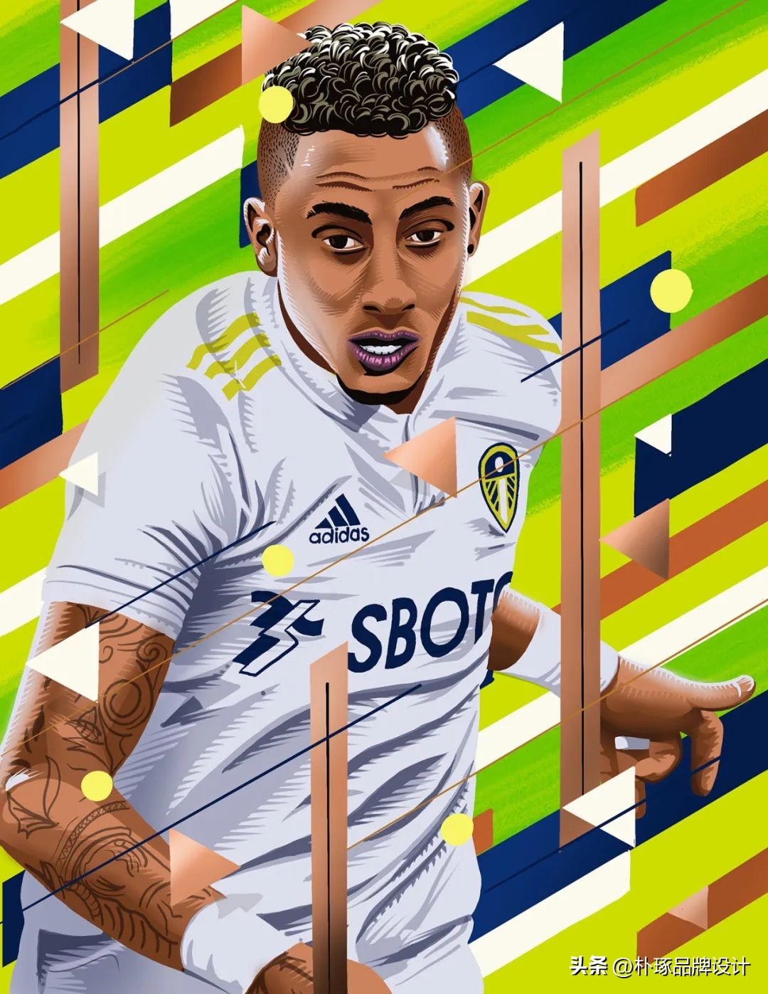 足球插画人物图片,足球运动员海报手绘简单一点