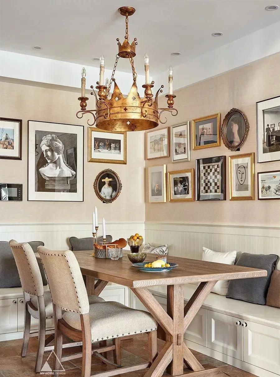 美式餐厅设计效果图小户型,美式简约风格餐厅设计效果图