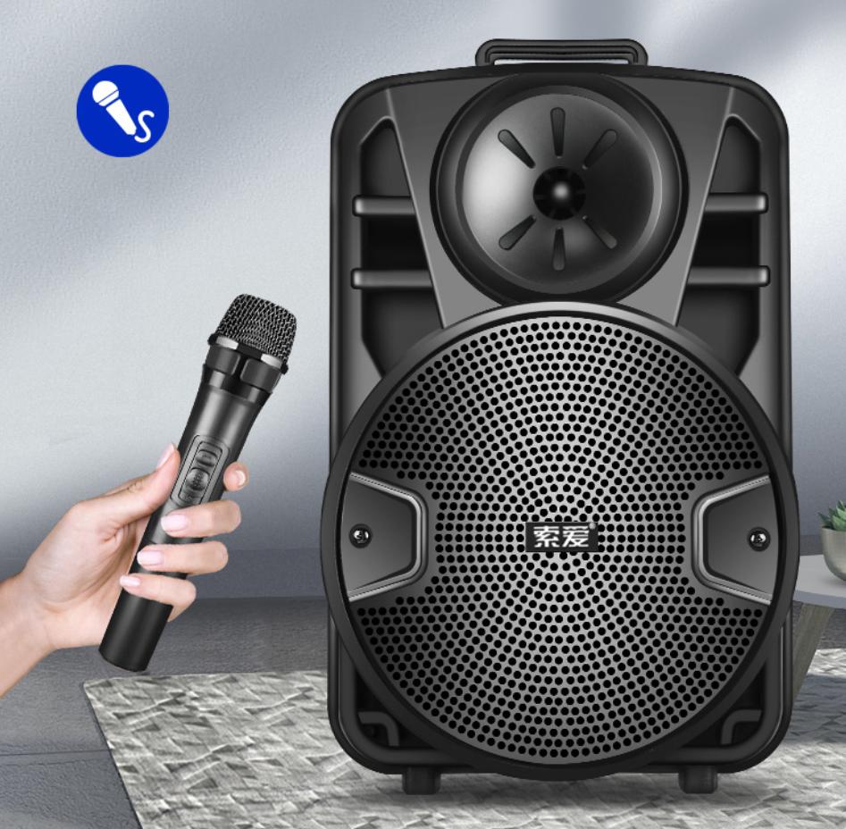 索爱户外k歌便携式广场舞音箱,索爱广场舞音箱带蓝牙显示屏