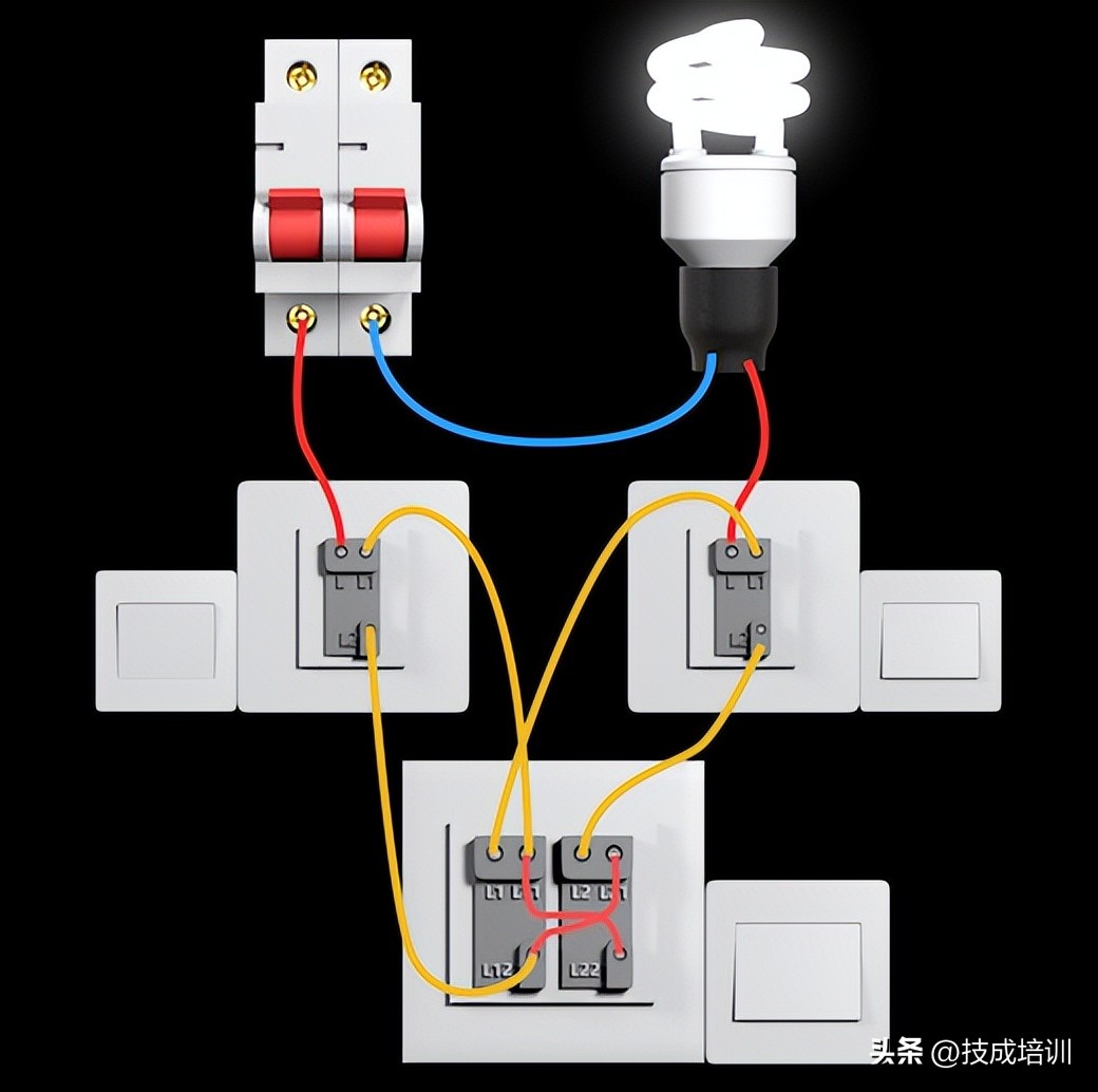 三开有1个双控2个单控怎么接,三开双控和一开双控怎么接视频