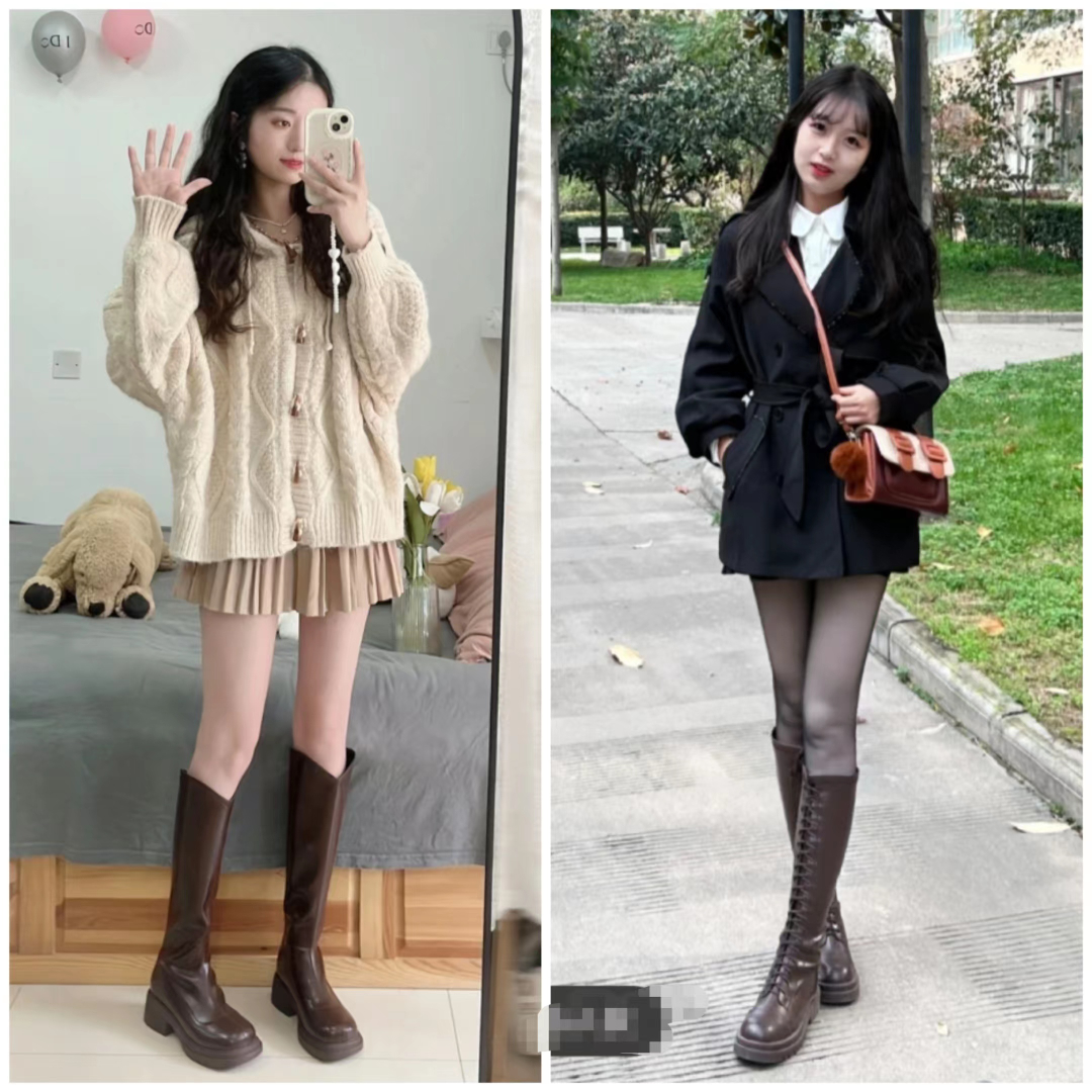 显高又显瘦的长筒靴,显瘦百搭又好看长筒宽靴