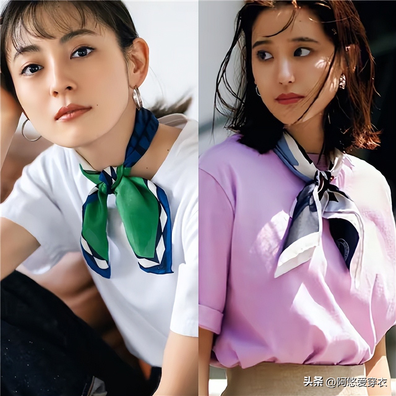 中年妇女丝巾怎么系好看,40岁女人夏天戴什么丝巾护颈好看