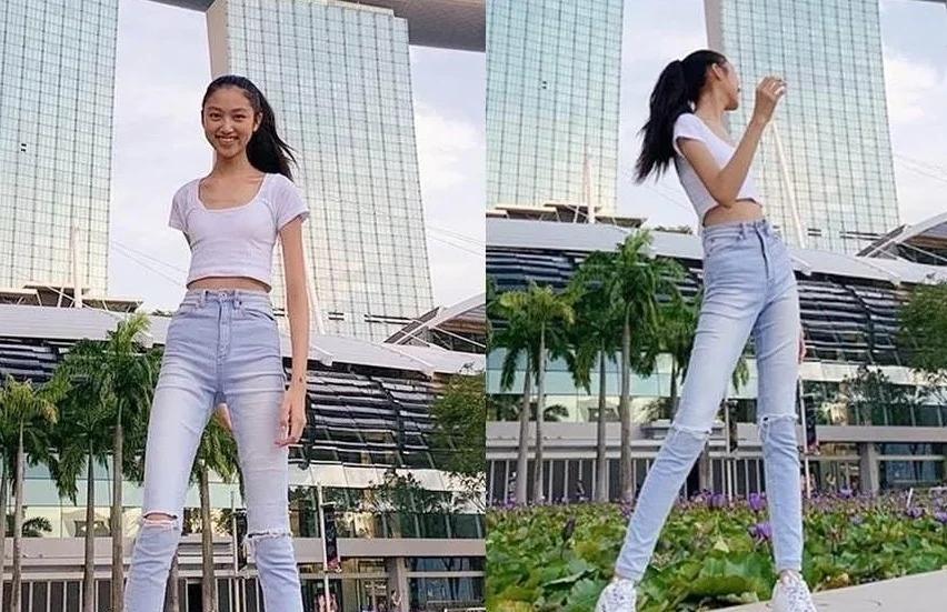 任达华女儿秀身材,任达华女儿长腿穿搭