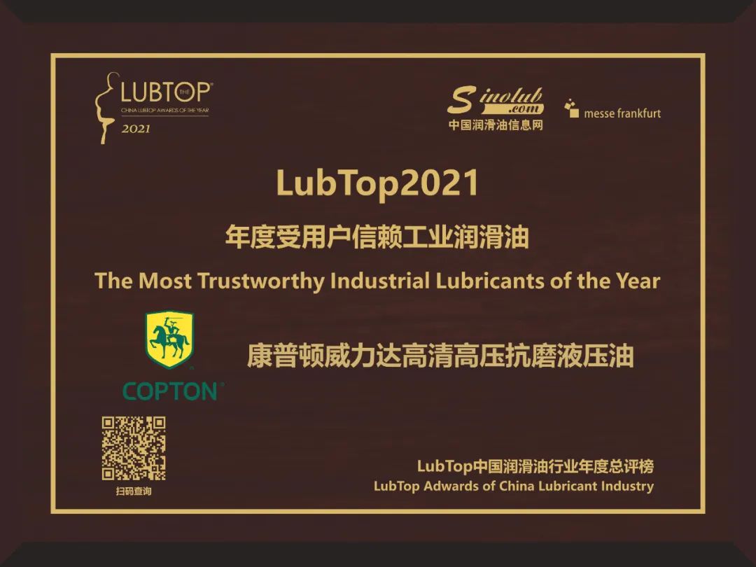 2021年润滑油界的奥斯卡,lubtop2023润滑油