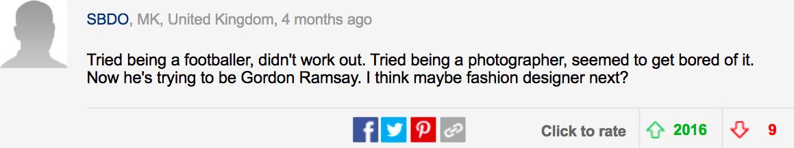 小贝儿子转行厨师被狂嘲！花60万请人炸鱼，网友怒骂关系户