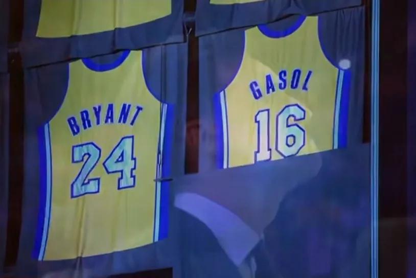 加索尔湖人球衣退役瓦妮莎,湖人队退役大加索尔球衣