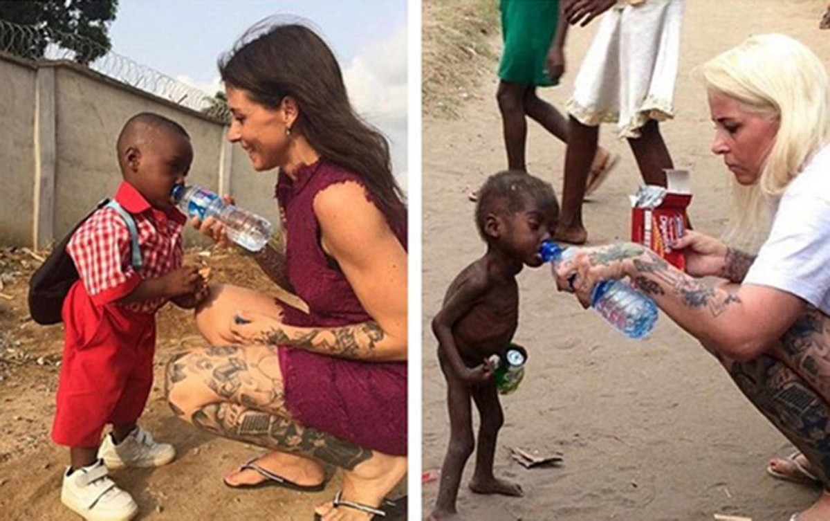 2016年,那个被白人美女喂水喝的2岁非洲小男孩,后来怎么样了?