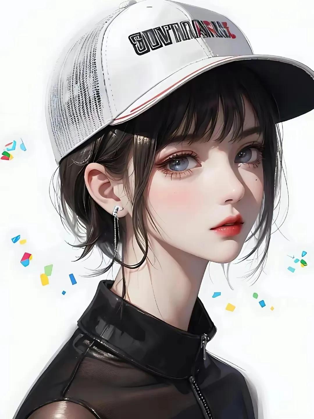 女生卡通头像简约气质短发,短发女人专用微信头像卡通