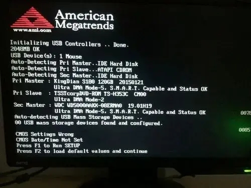 电脑开机出现英文按f1才能进系统,电脑启动要按f1修复方法