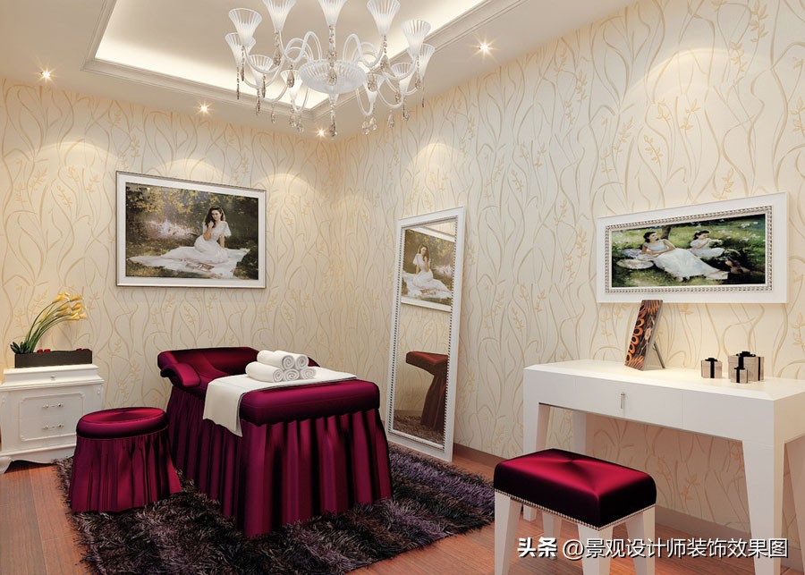 美容院设计效果视频,美容院装修风格案例图