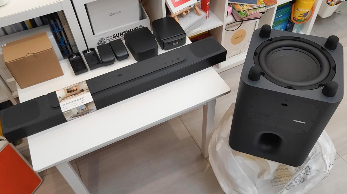 有源低音炮jbl音箱效果,回音壁音响jblbar800如何设置