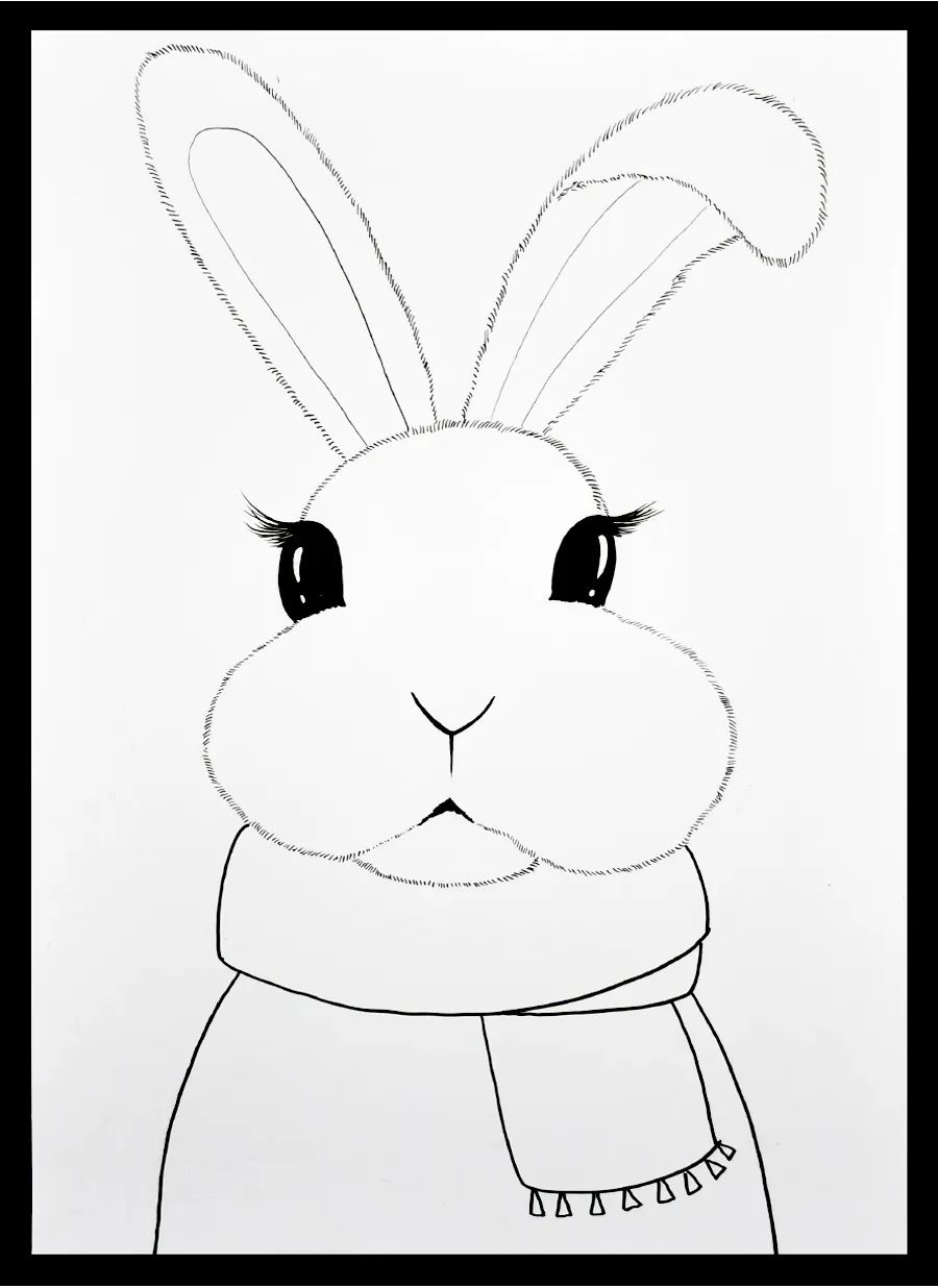 儿童画卡通小动物的步骤,儿童画创意兔子教案