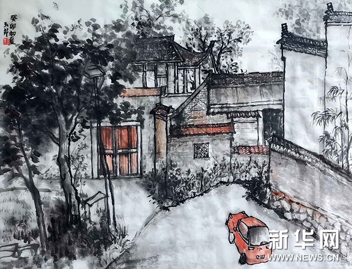 泾县中国山水画,泾县风景写生