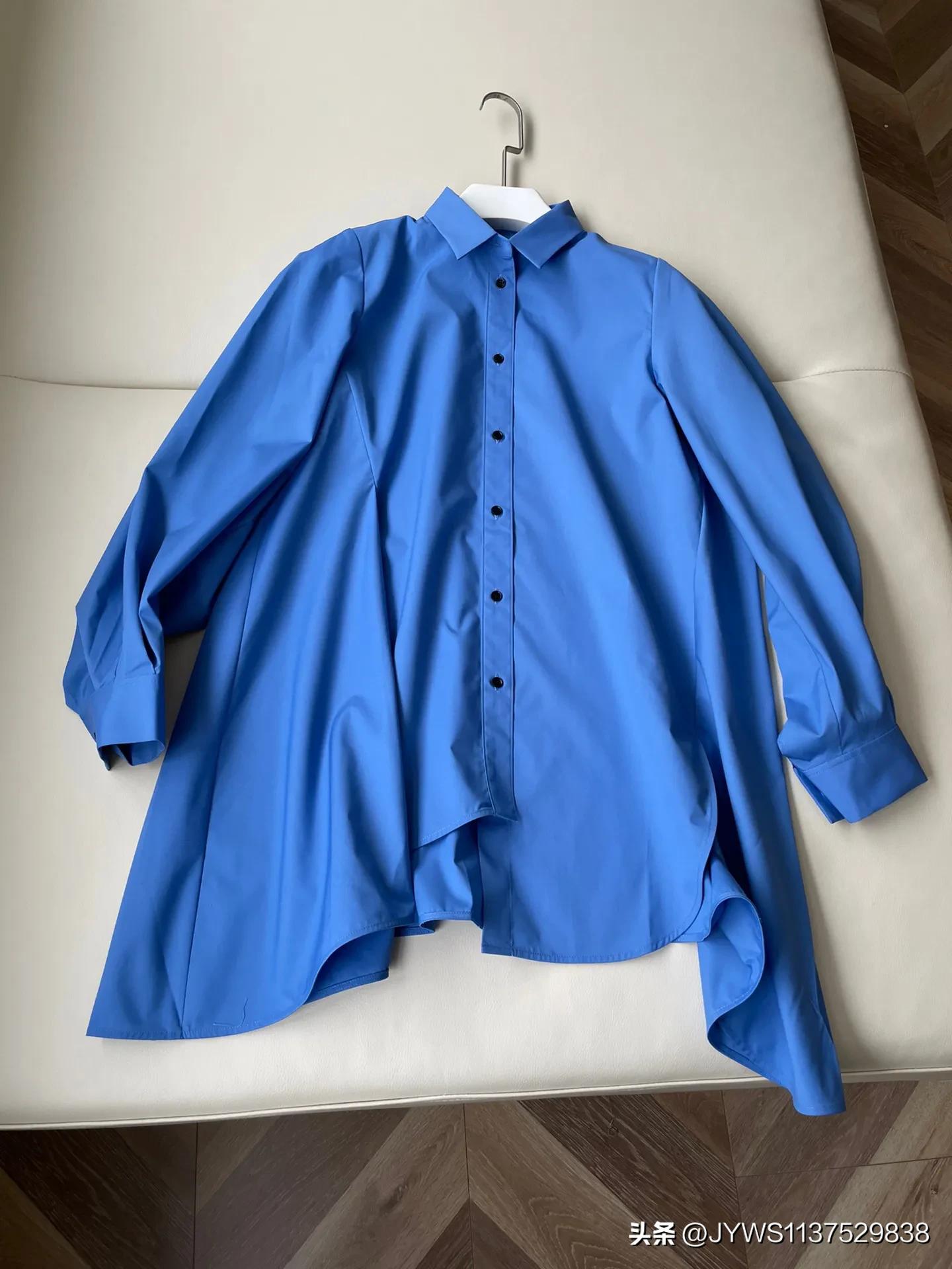 克莱茵蓝衬衫好看吗,大码克莱茵蓝色衬衫
