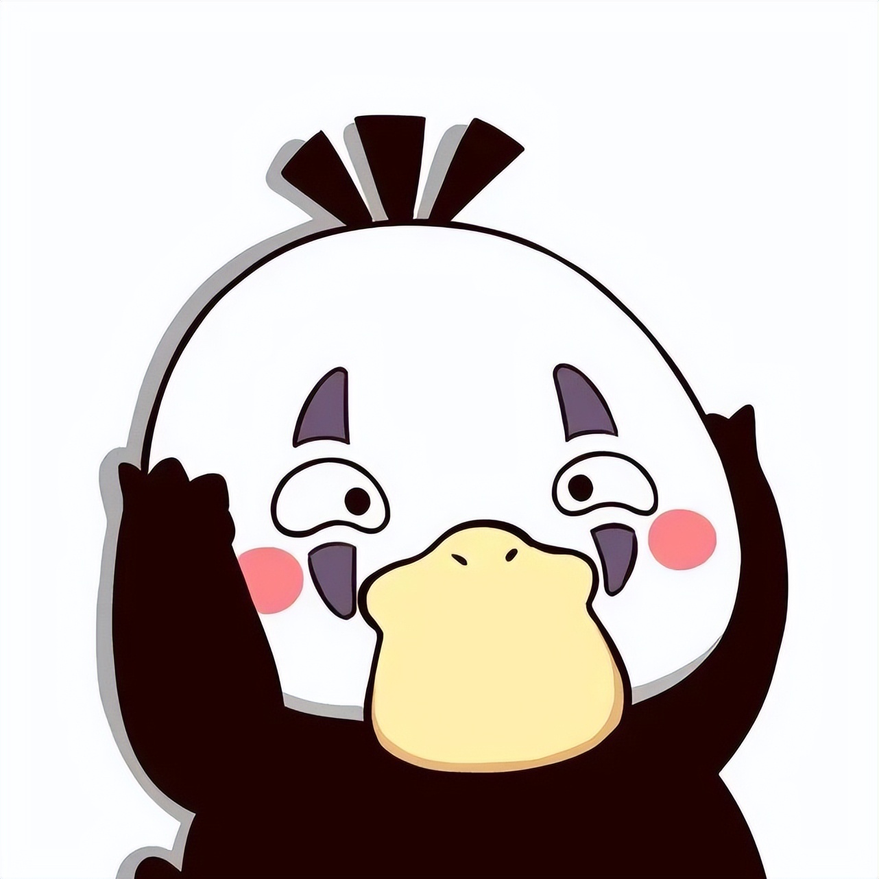 动物头像可达鸭,可达鸭情侣头像一对