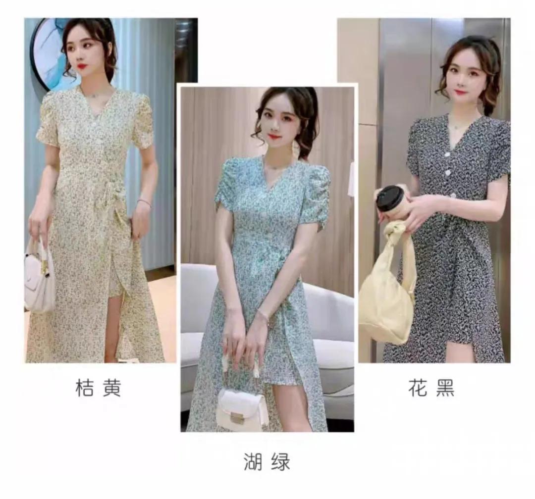 穿搭碎花连衣裙女,知性优雅大方简单女装夏季连衣裙