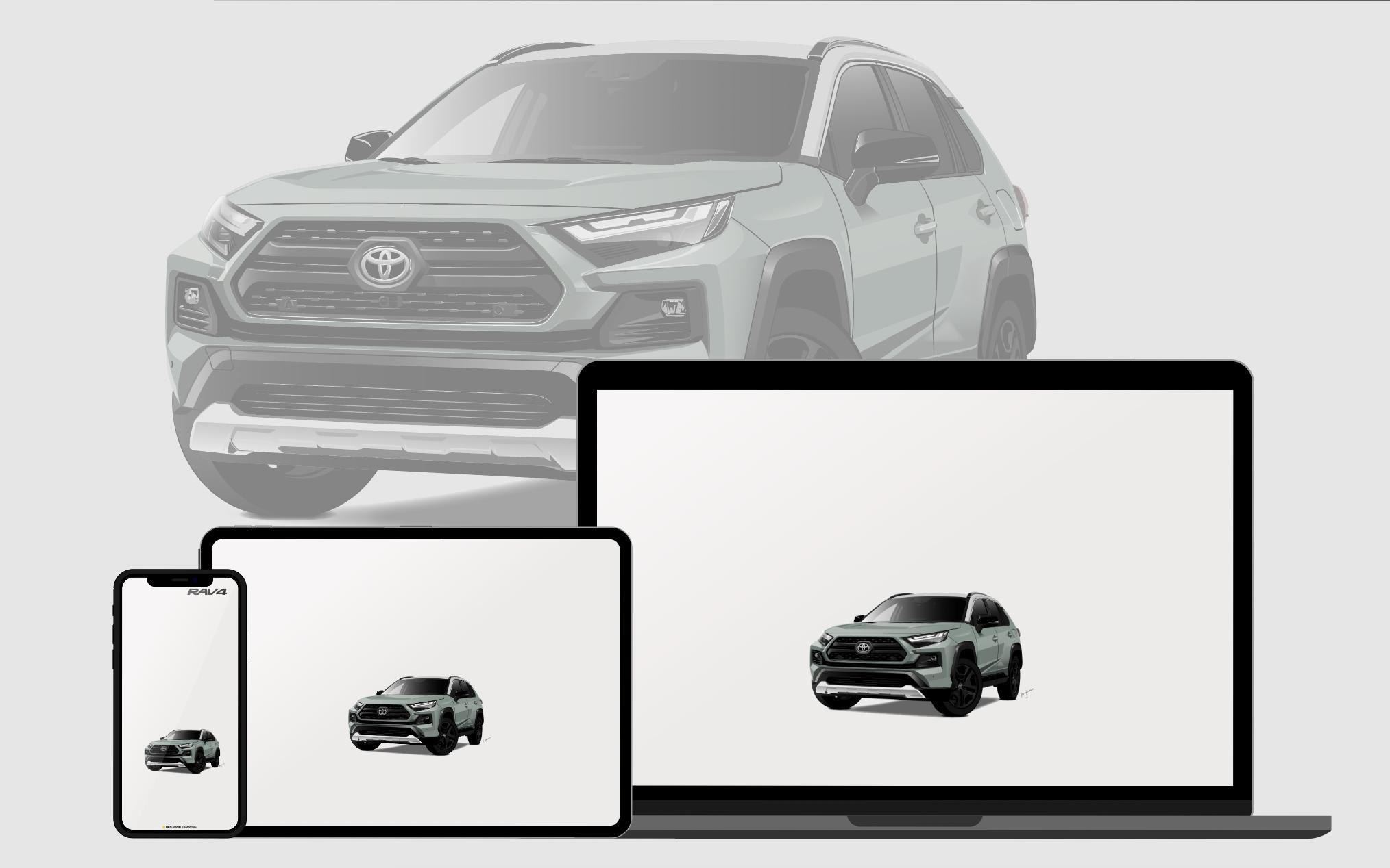 2011款一汽丰田rav4全屏壁纸,丰田rav4高清壁纸